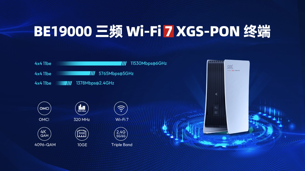 宝马bm1122线路顶级宣布 Wi-Fi 7 XGS-PON 终端 NP19X44XGS